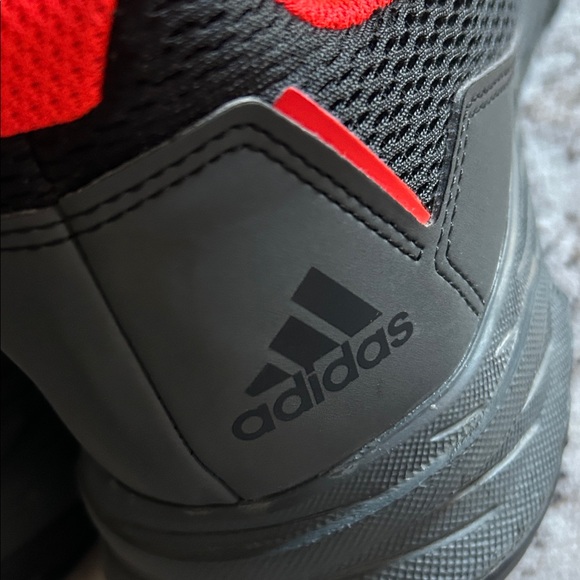 Adidas Men\'s Black and neon orangish athletic  Shoes size 13 gently used main image 4